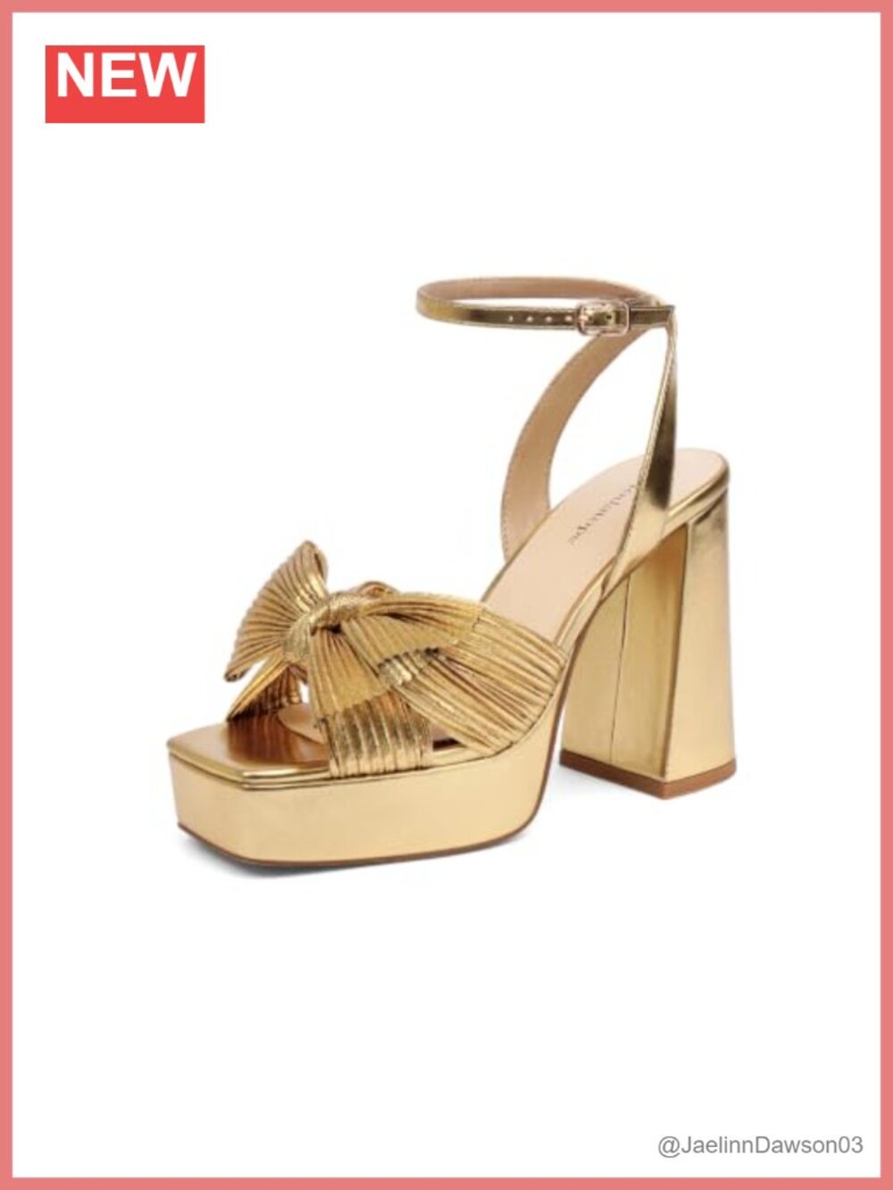 Platform Heels for Women Chunky Heel Square Open Toe Ankle Strap Bow Wedding